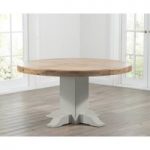 Torino 150cm Oak & Grey Pedestal Dining Table
