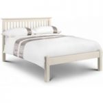 Basel Low Foot End Solid Pine Bed in White