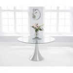 Paloma 135cm Round Glass Dining Table