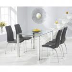 Sophie 120cm Glass Dining Table with Cavello Chairs
