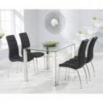 Sophie 120cm Glass Dining Table with Calgary Chairs