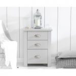 Somerset Grey Tall 3 Drawer Bedside Table