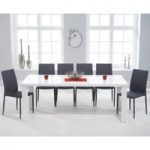 Atlanta 200cm White High Gloss Dining Table with Atlanta Stackable Chairs