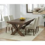 Bordeaux 200cm Dark Solid Oak Extending Dining Table with Pacific Chairs