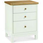 Atlanta Two Tone 3 Drawer Bedside Table