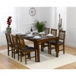 Oxford 150cm Dark Solid Oak Dining Table with Oxford Chairs