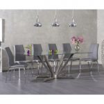 Reno 200cm Glass Dining Table with Cavello Chairs