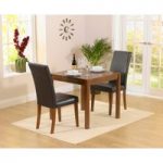 Oxford 80cm Dark Solid Oak Dining Table with Albany Chairs