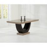 Raphael 170cm Brown Pedestal Marble Dining Table