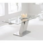 Luna 140cm Extending Glass Dining Table