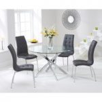 Denver 110cm Glass Dining Table with Calgary Chairs