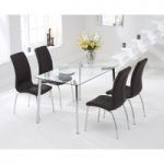 Malia 130cm Glass Dining Table with Calgary Chairs