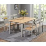 Chiltern 150cm Oak & Grey Dining Table Set with Chairs