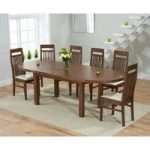 Chelsea Dark Oak Extending Dining Table with Monaco Chairs