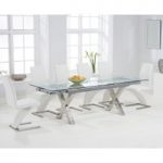 Celeste 160cm Extending Glass Dining Table with Hampstead Z Chairs