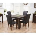 Somerset 90cm Flip Top Dark Oak Dining Table with Albany Chairs