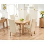 Somerset 90cm Flip Top Oak Dining Table with Cannes Chairs