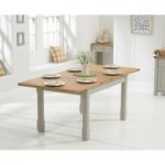 Somerset 130cm Oak and Grey Extending Dining Table