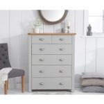 Somerset Oak and Grey 2 Over 4 Drawer Chest