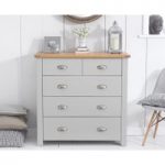 Somerset Oak and Grey 2 Over 3 Drawer Chest
