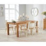 Verona 150cm Solid Oak Dining Table with Tolix Industrial Style Dining Chairs