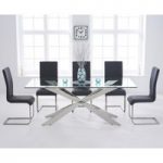 Juniper 200cm Glass Dining Table with Malaga Chairs