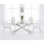 Juniper 200cm Glass Dining Table with Calgary Chairs