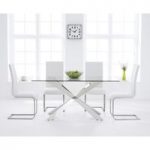 Juniper 160cm Glass Dining Table with Malaga Chairs