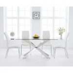 Juniper 160cm Glass Dining Table with Calgary Chairs