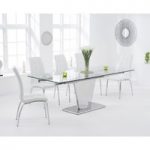 Liberty 160cm Extending Glass Dining Table with Calgary Chairs