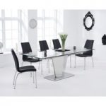 Liberty 160cm Extending Glass Dining Table with Cavello Chairs