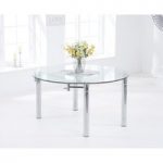 Melbourne 145cm Round Glass Extending Dining Table