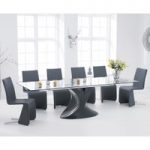 Majorca 180cm Grey Extending Glass Dining Table with Ibiza Chairs