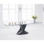 Majorca 180cm Grey Extending Glass Dining Table