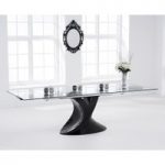 Majorca 180cm Black Extending Glass Dining Table