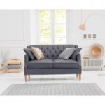 Charlotte Chesterfield Grey Leather 2 Seater Sofa
