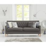 Ex-display Chatsworth Chesterfield Grey Fabric 3 Seater Sofa
