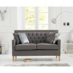 Chatsworth Chesterfield Grey Fabric 2 Seater Sofa