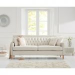 Chatsworth Chesterfield Ivory Fabric 3 Seater Sofa