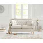 Chatsworth Chesterfield Ivory Fabric 2 Seater Sofa