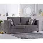 Amelie Grey Fabric Three-Seater Sofa