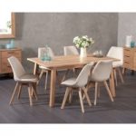 Annalie 160cm Oak Dining Table with Duke Fabric Chairs