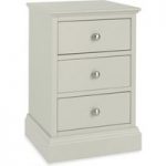 Ashlyn Cotton Painted 3 Drawer Bedside Chest
