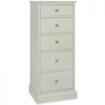 Ashlyn Cotton Painted Tall 5 Drawer Chest