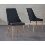 Ashford Black Fabric Dining Chairs