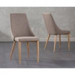 Ashford Brown Fabric Dining Chairs