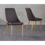 Ashford Brown Faux Leather Dining Chairs