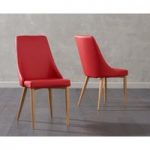 Ashford Red Faux Leather Dining Chairs