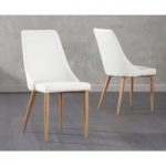 Ashford White Faux Leather Dining Chairs