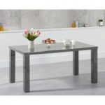 Atlanta 160cm Dark Grey High Gloss Dining Table